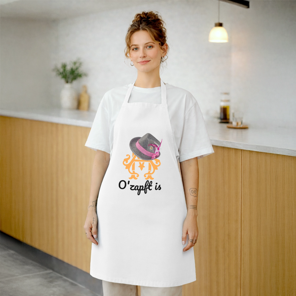 O´zapft is Schürze - white
