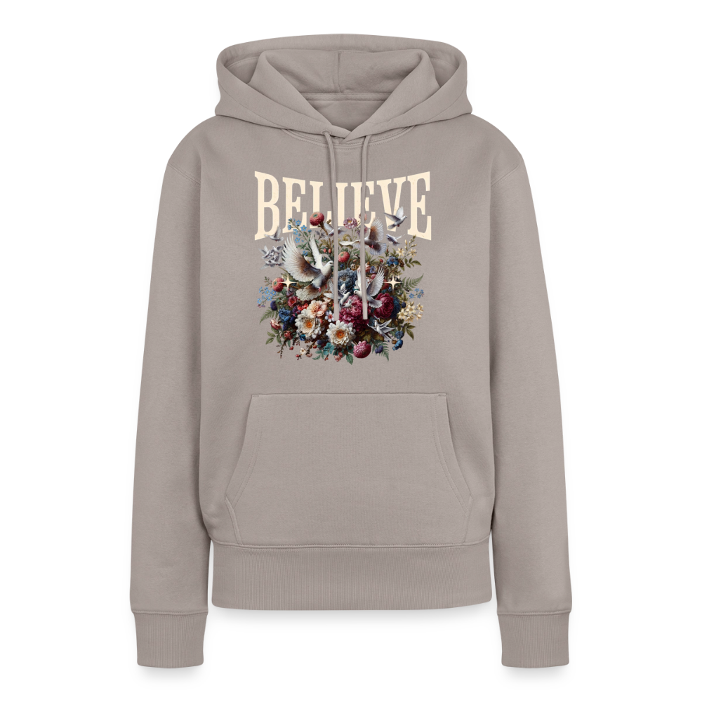 BELIEVE Premium Hoodie - taupe