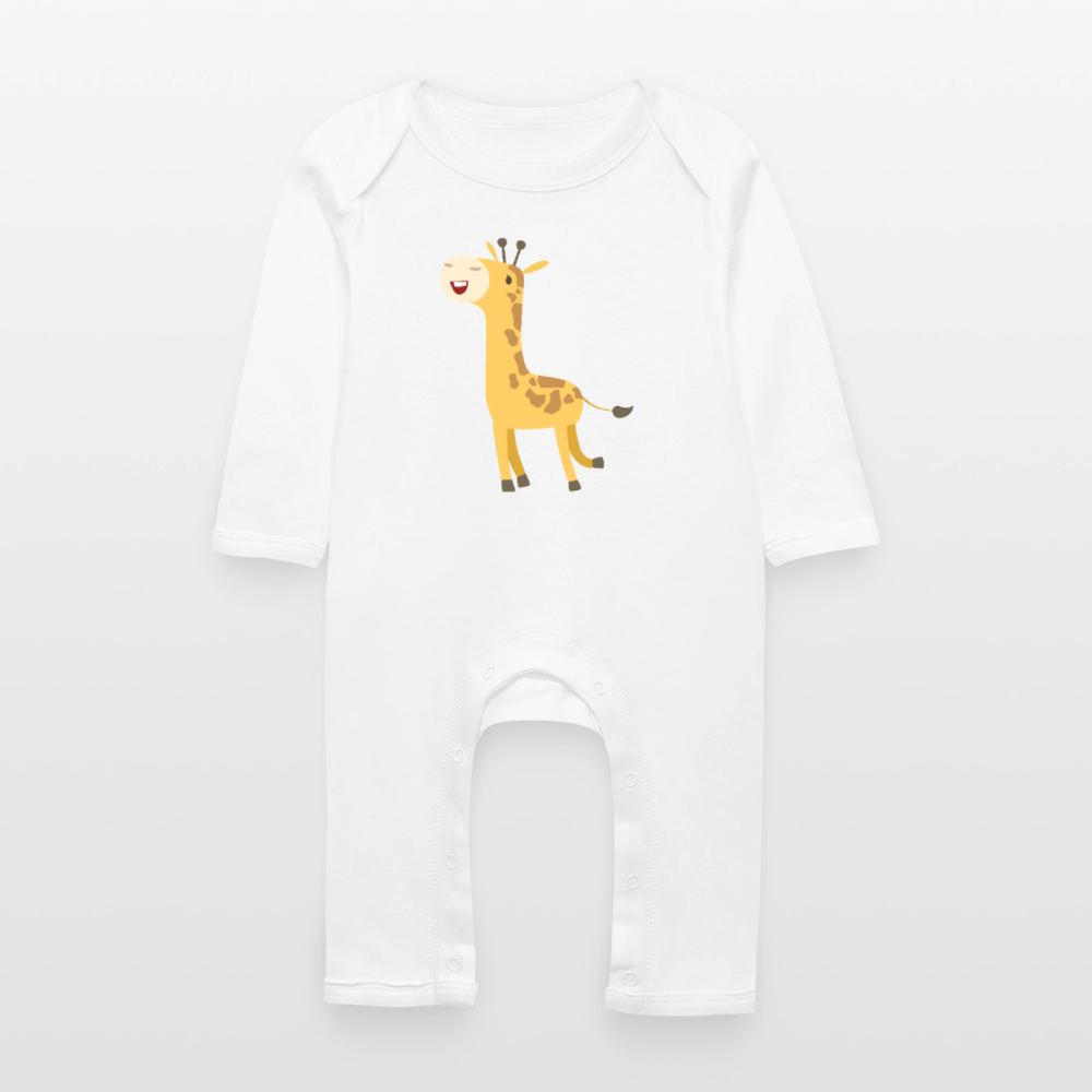 Giraffe Premium Baby Strampler - white