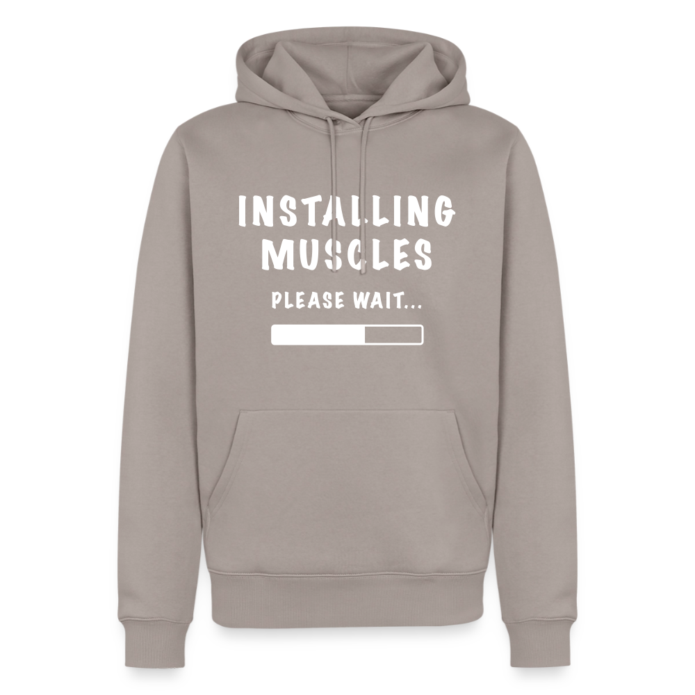 INSTALLUNG MUSCLES Premium Hoodie - taupe