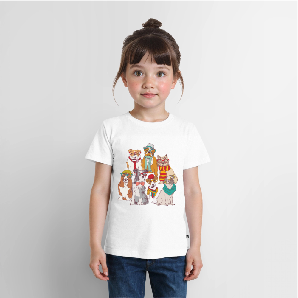 Hunde mit Brille Premium Kinder T-Shirt - white