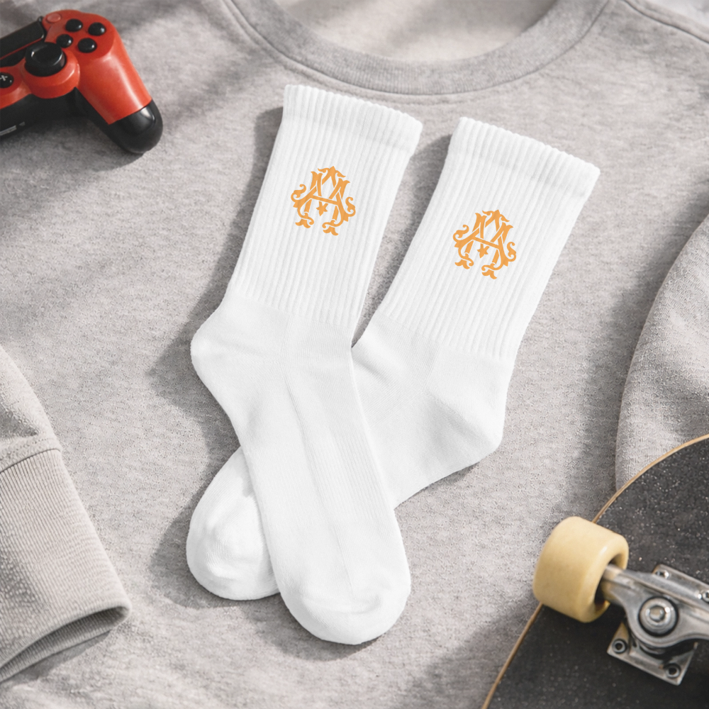 adligemotivation Logo Kinder Tennissocken - white