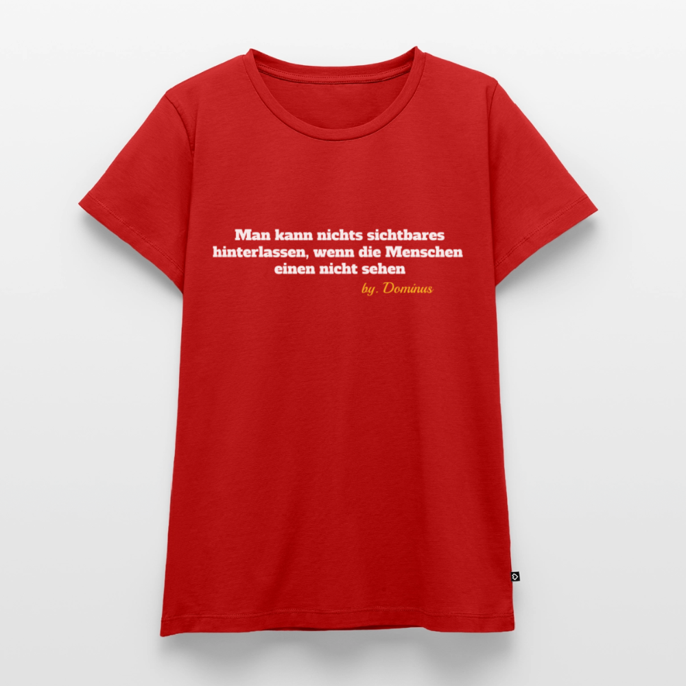Zitat Aufdruck Premium T-Shirt Women - red