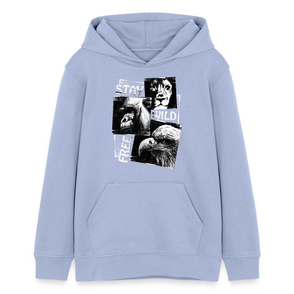 STAY WILD Premium Teenager Hoodie - sky