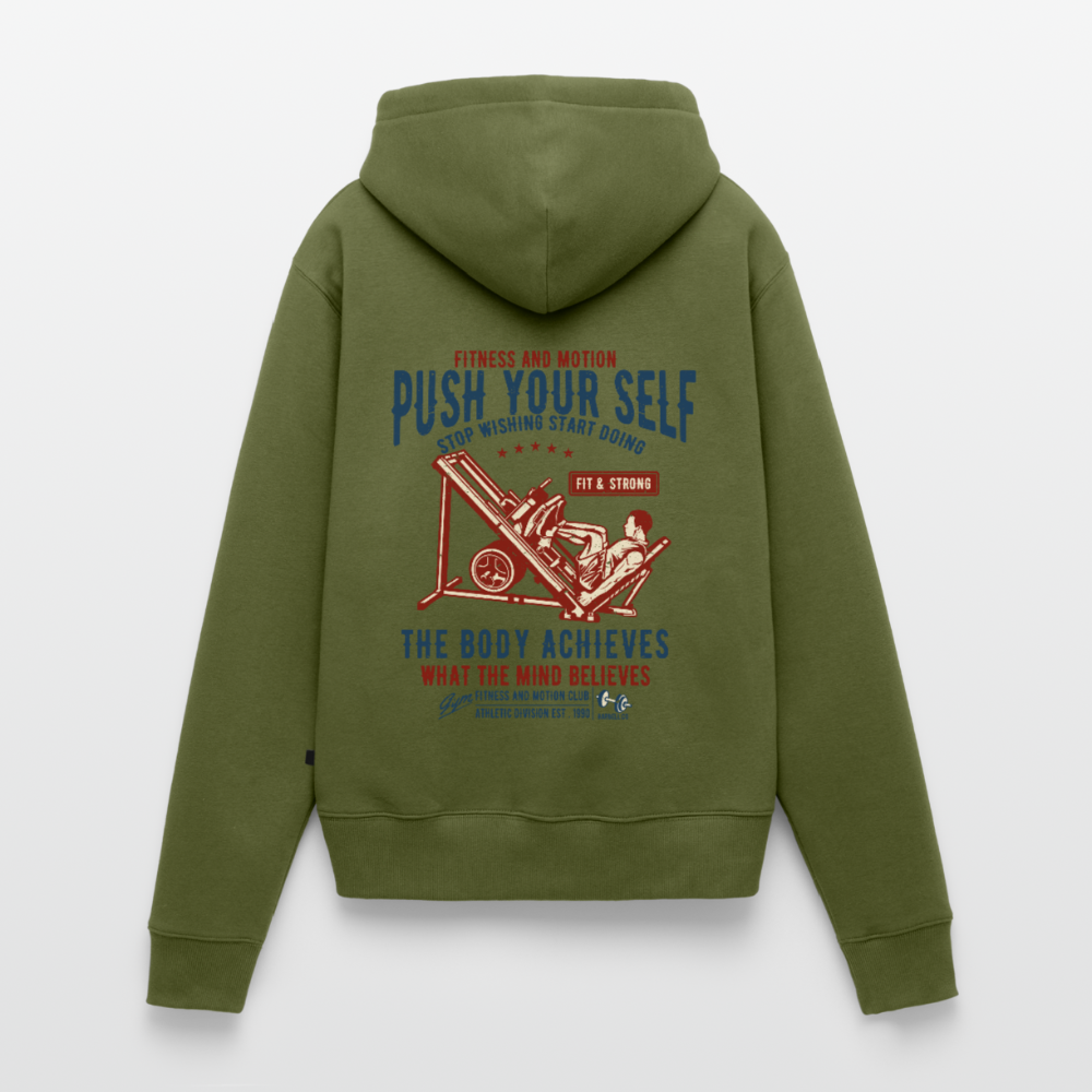 PUSH YOUR SELF Premium Hoodie - khaki