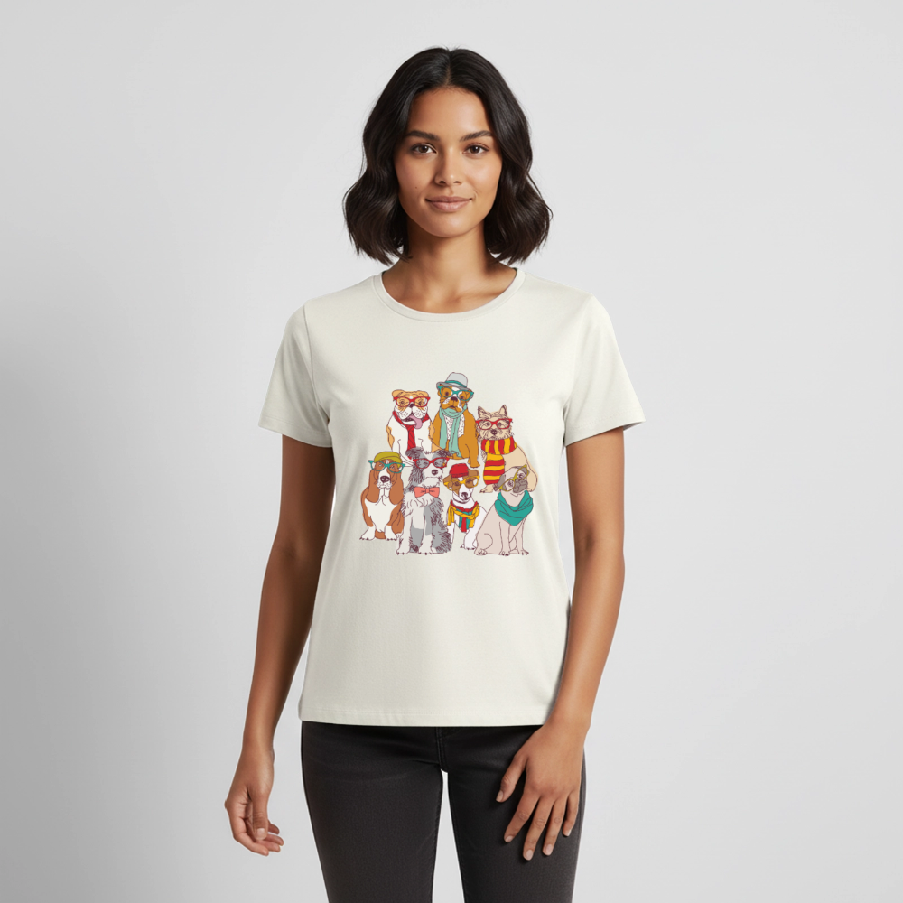 Hunde mit Brille Premium T-Shirt - off white