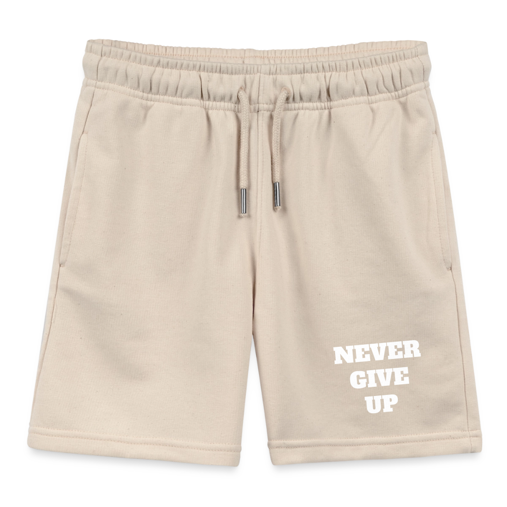 Never give up Premium Kinder Shorts - soft Ecru