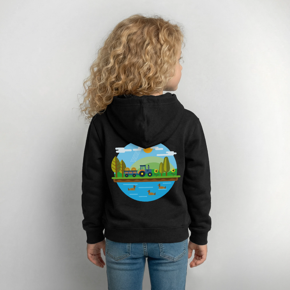 Bauernhof Kinder Hoodie - black