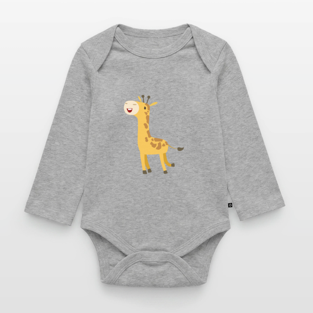 Giraffe Premium Baby Langarm-Body - heather grey