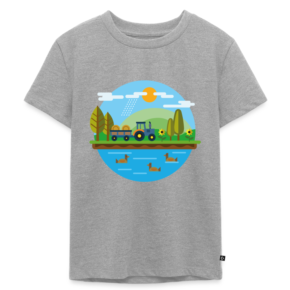 Bauernhof Premium Kinder T-Shirt - heather grey