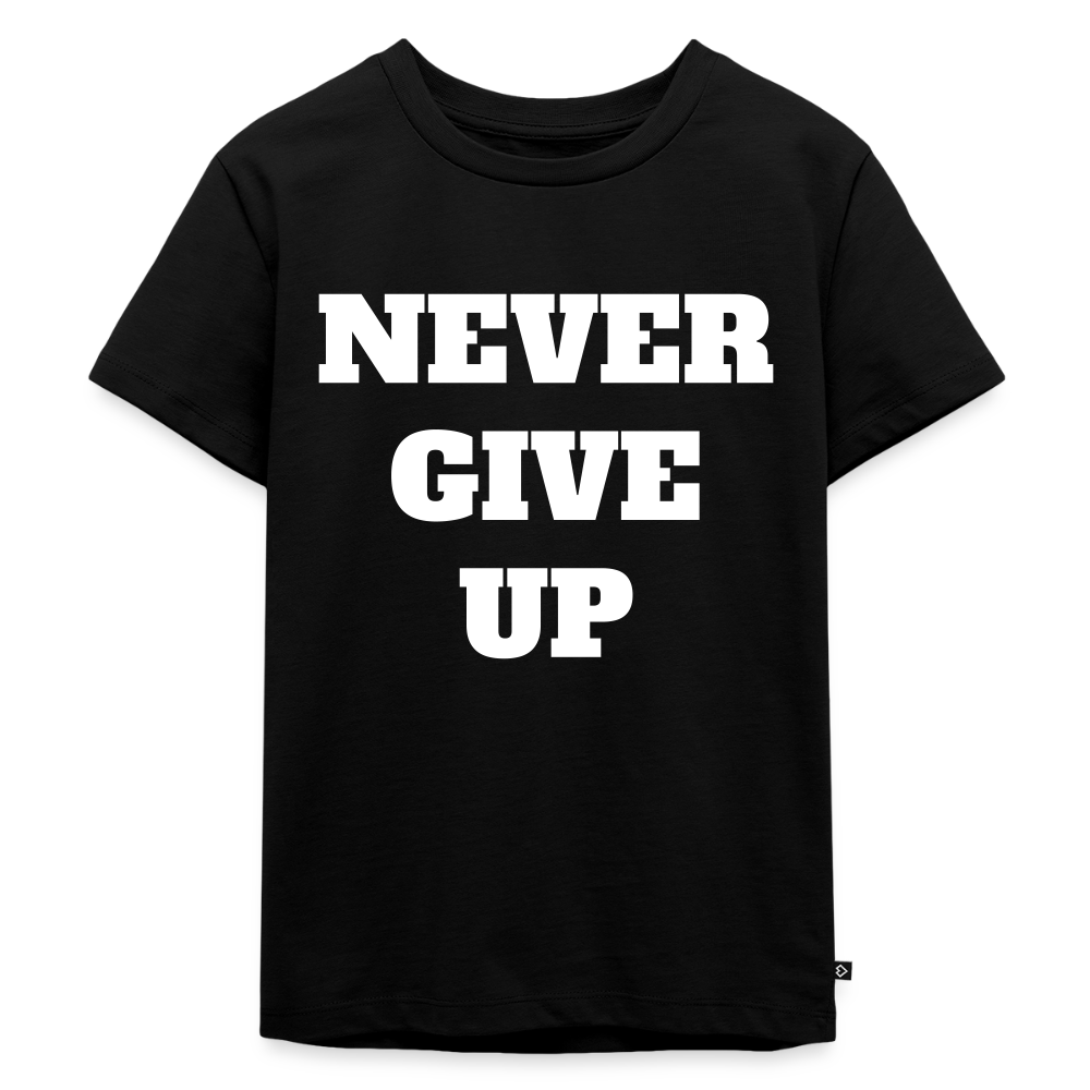 Never give up Premium Kinder T-Shirt - black