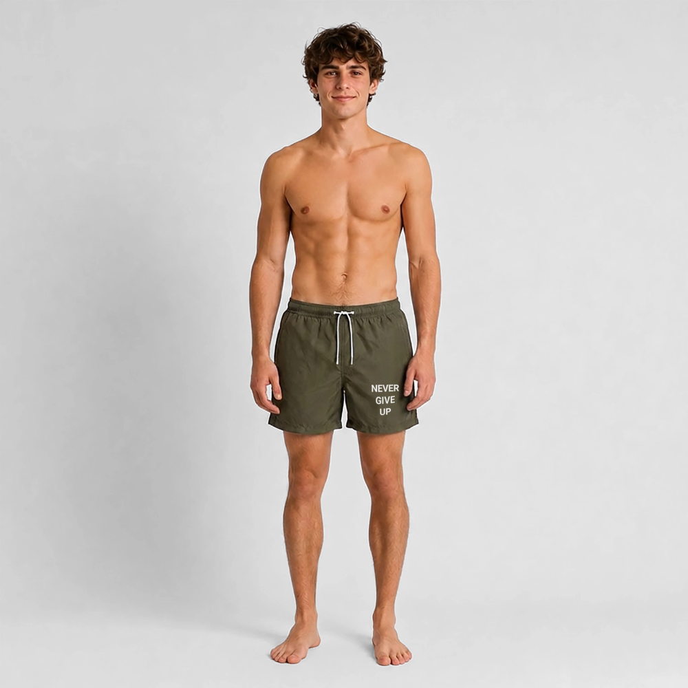 Never give up Badeshorts - olive