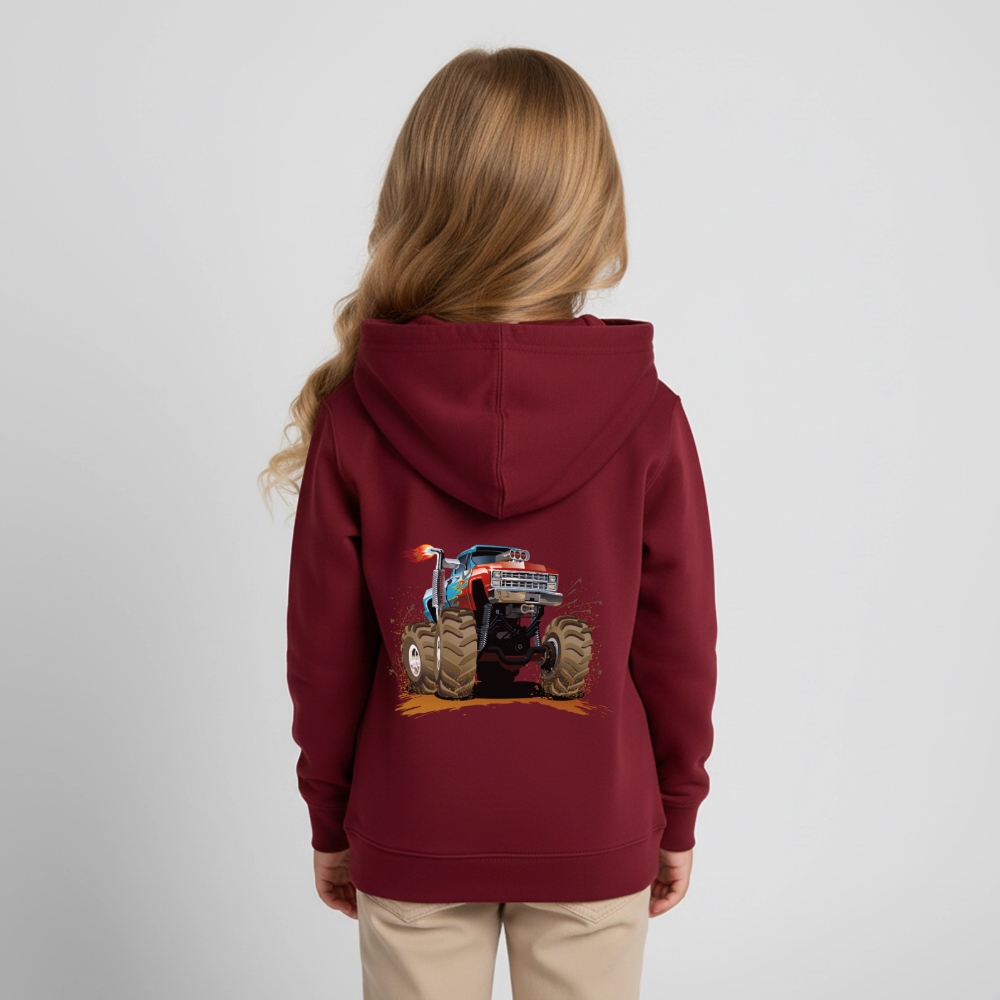 Monstertruck Premium Kinder Hoodie - burgundy