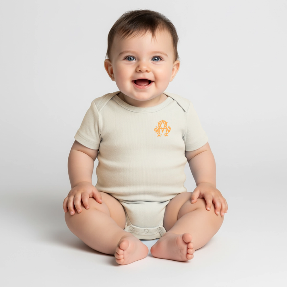 adligemotivation Premium Logo Baby Kurzarm-Body - off white