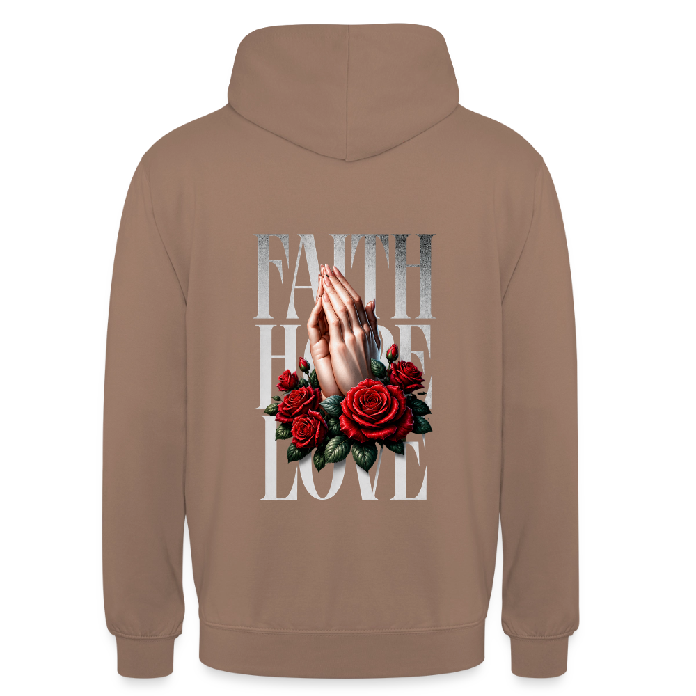 FAITH, HOPE, LOVE Hoodie - mocha