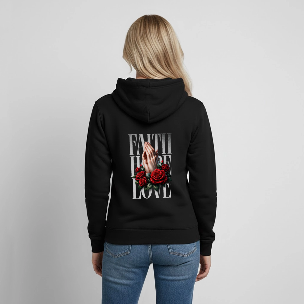 FAITH, HOPE, LOVE Hoodie - black
