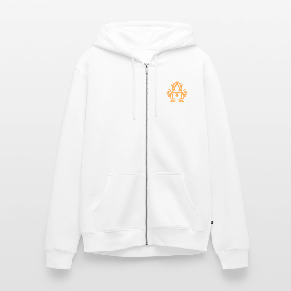 #TEAM adligemotivation Premium Logo Sweatjacke - white