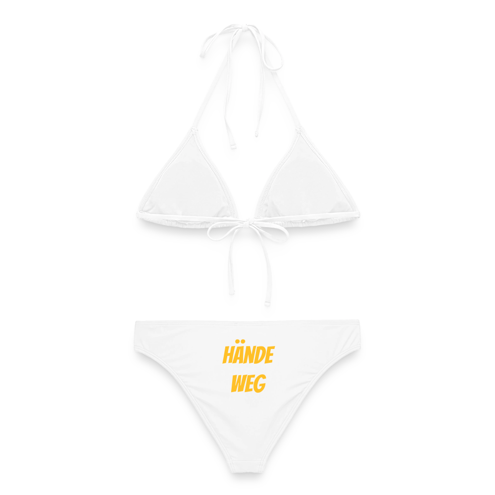 Gym Mausi "HÄNDE WEG" Bikini - white