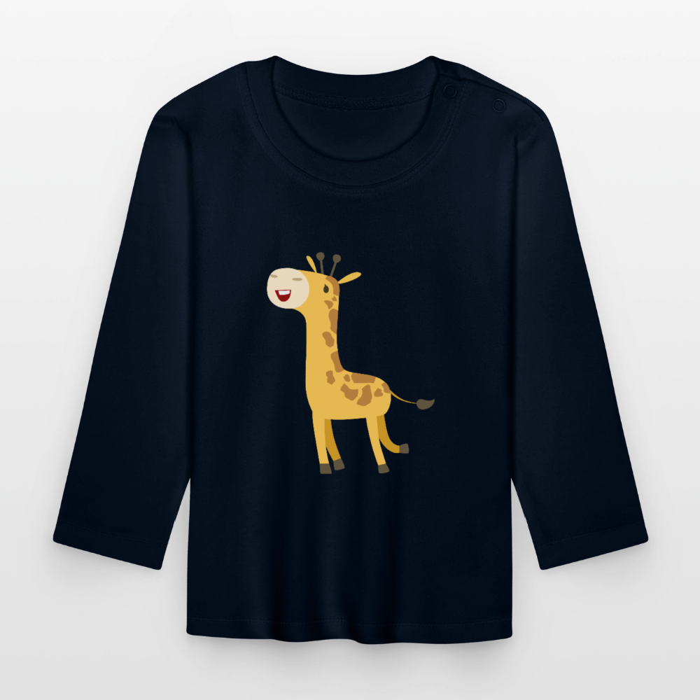 Giraffe Premium Baby Langarmshirt - navy
