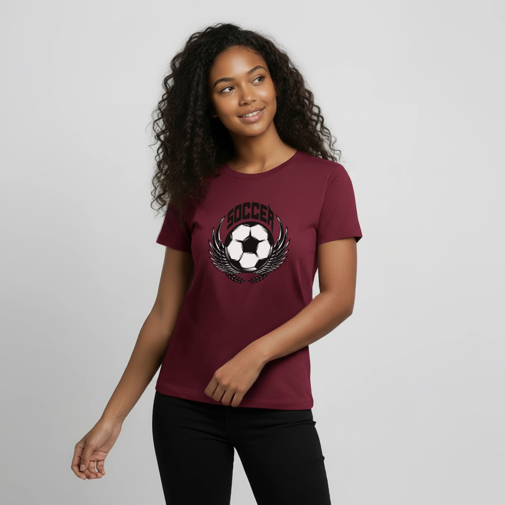 Fussball Premium Teenager T-Shirt - burgundy