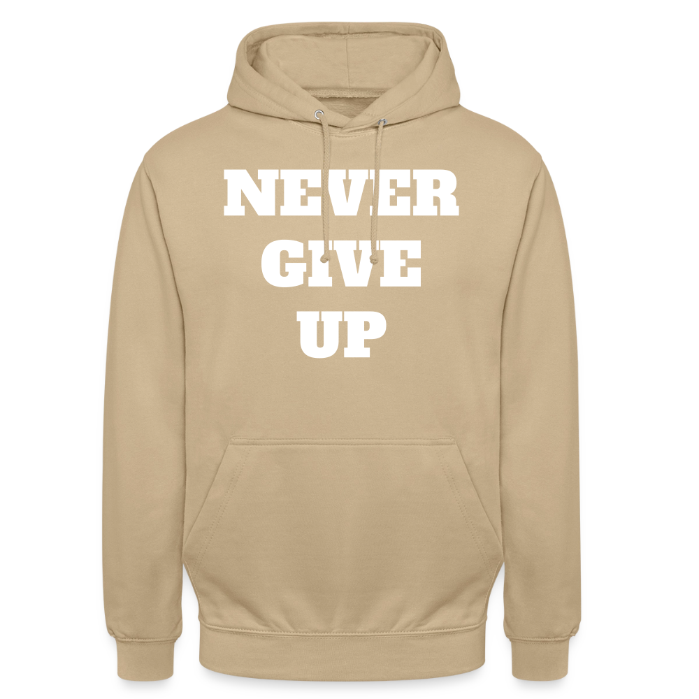 Never give up Hoodie - beige