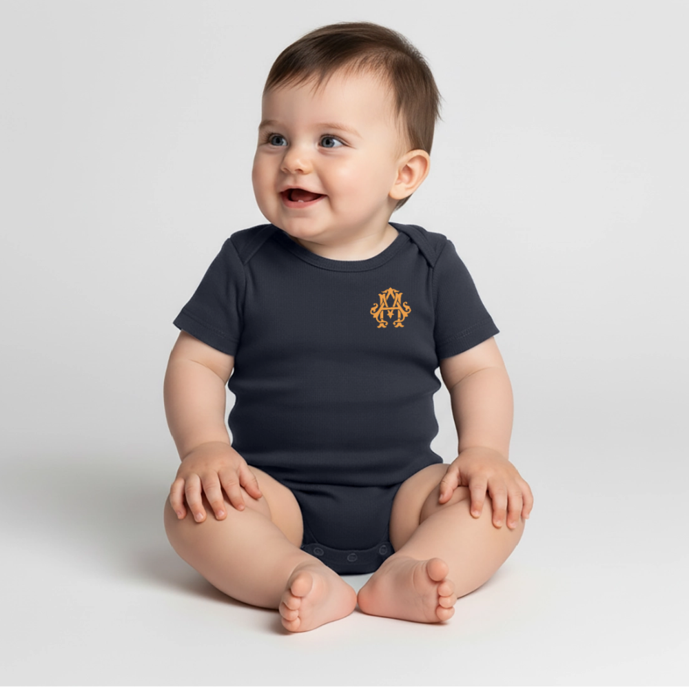 adligemotivation Premium Logo Baby Kurzarm-Body - navy