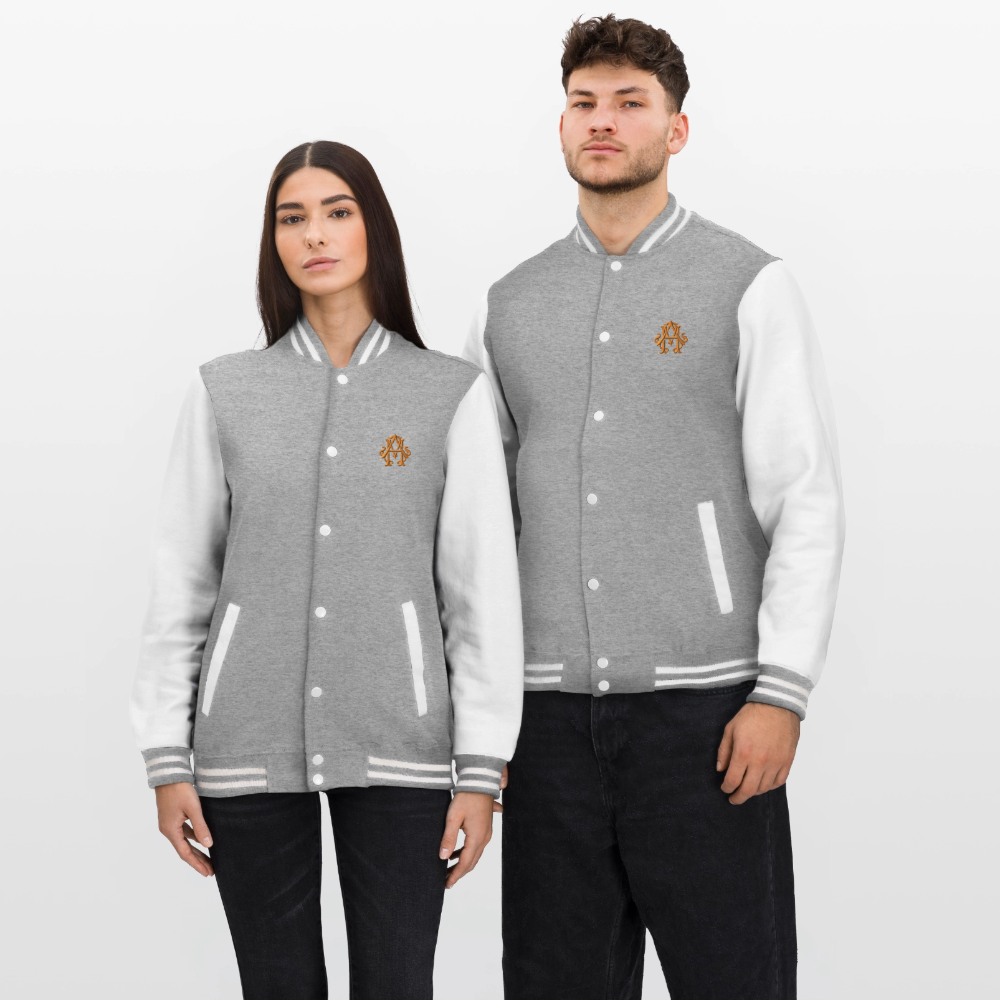 adligemotivations Logo College Jacke - heather grey/white