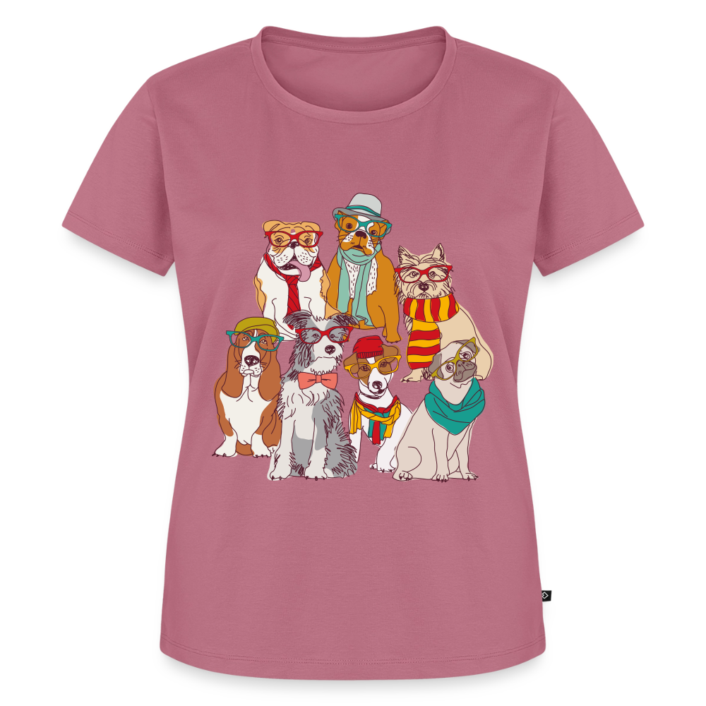 Hunde mit Brille Premium T-Shirt - mauve