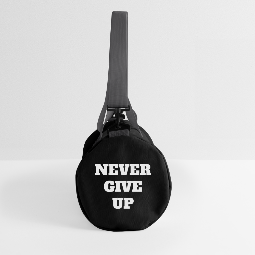 NEVER GIVE UP Duffel Bag - black/graphite grey