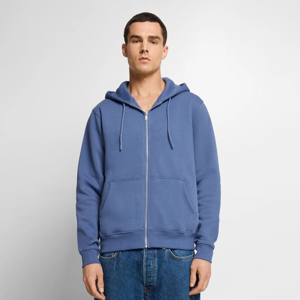 FOR THE BEST Premium Kapuzenjacke - stone blue