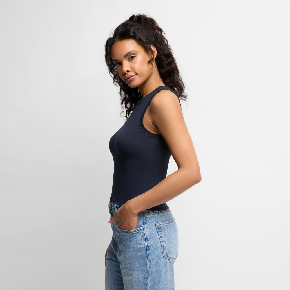 Premium Cropped  Tank Top - navy