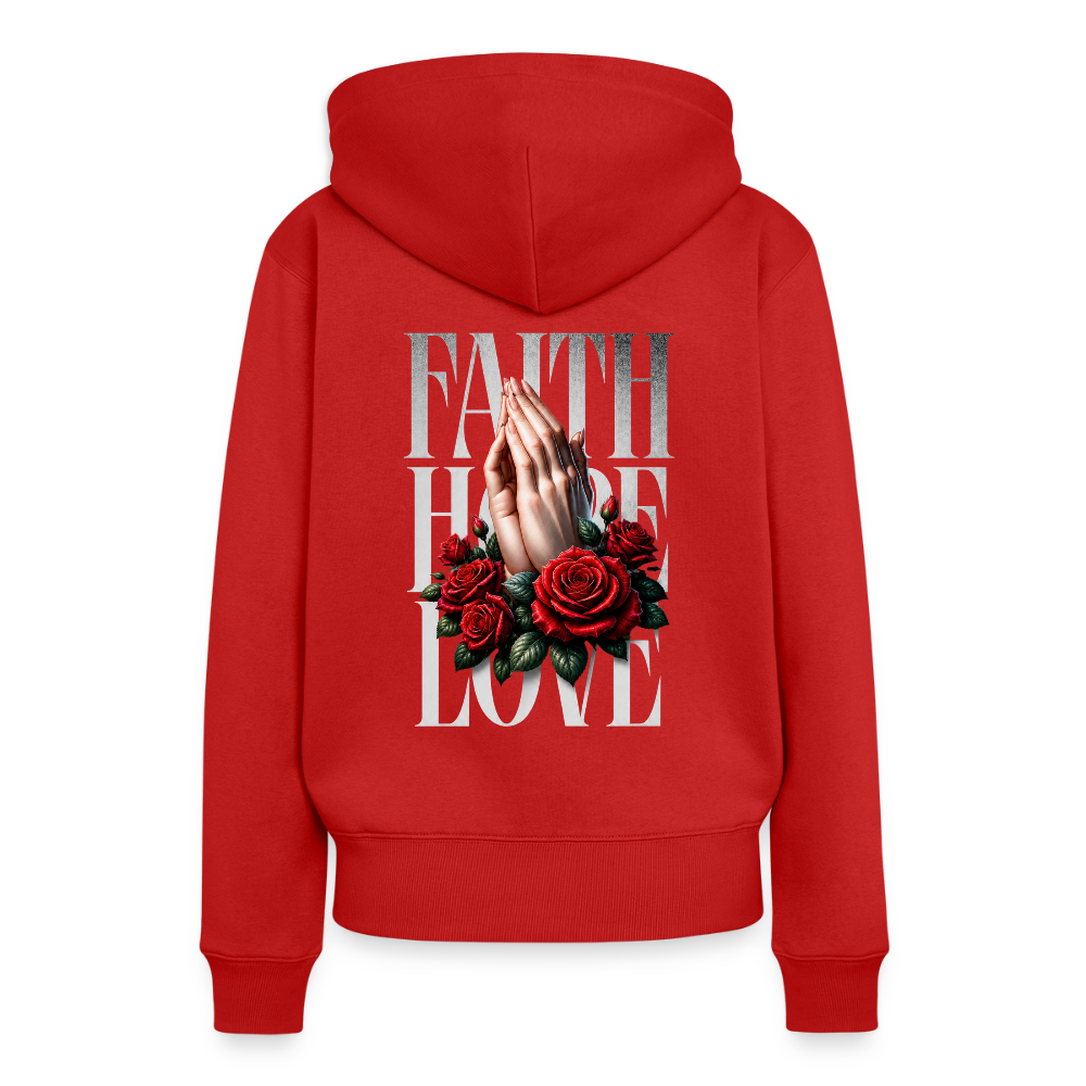 FAITH, HOPE, LOVE Premium Hoodie - red