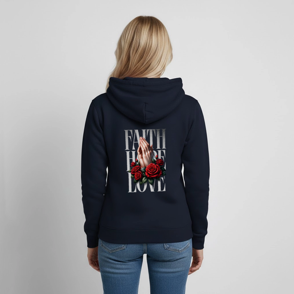 FAITH, HOPE, LOVE Hoodie - navy