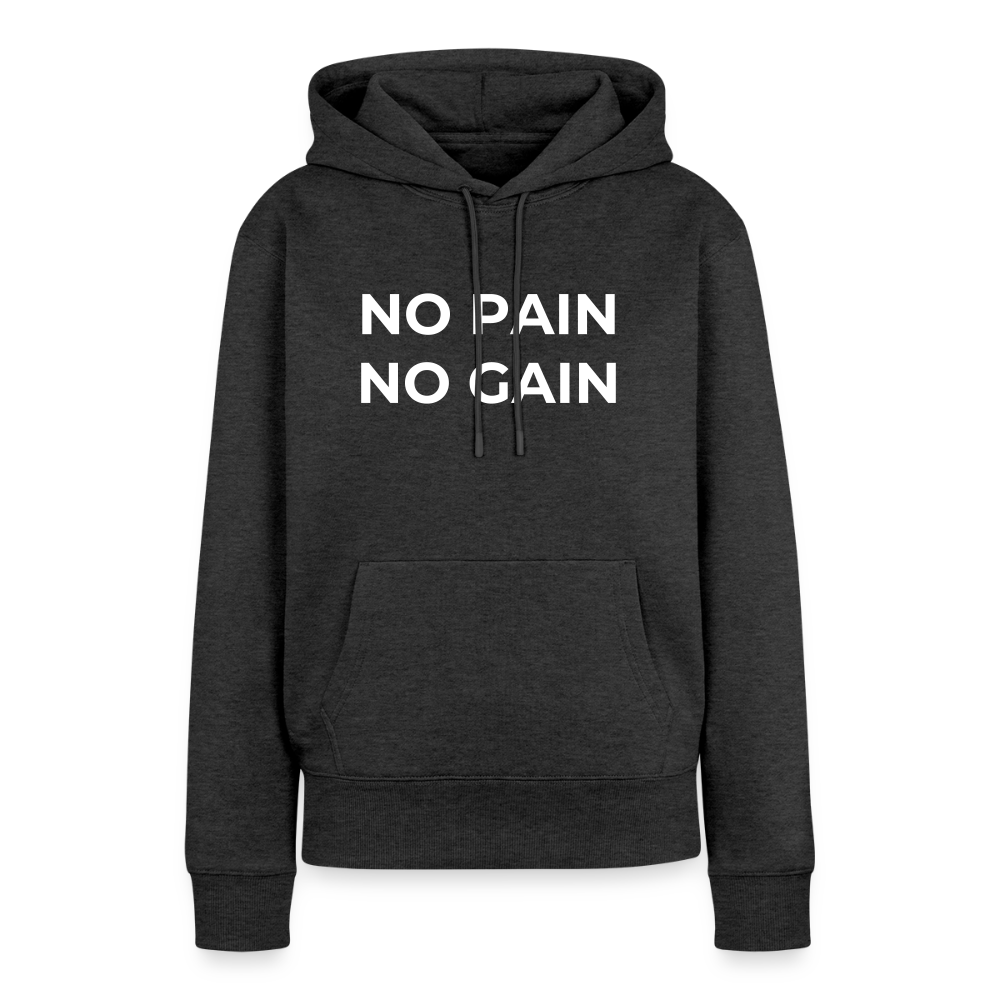 NO PAIN NO GAIN Premium Hoodie - heather anthracite