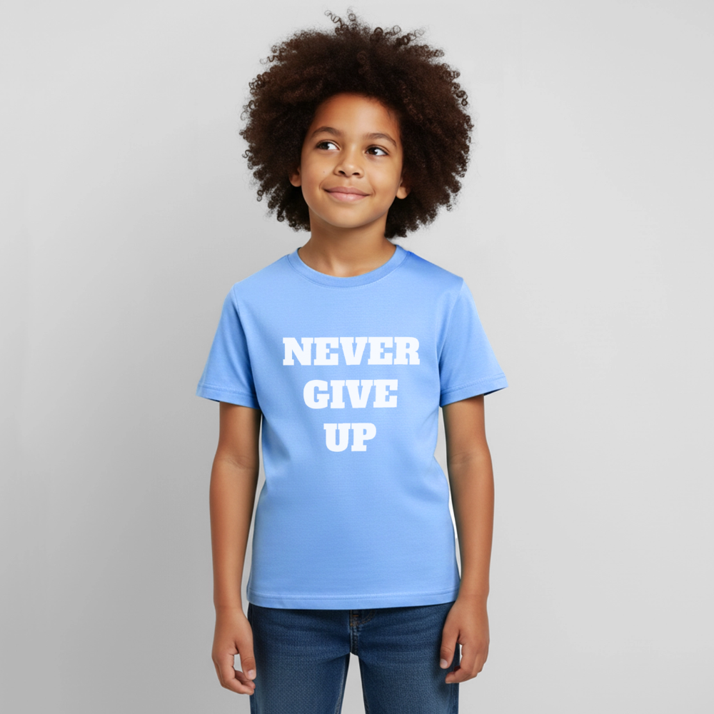 Never give up Kinder T-Shirt - sky blue