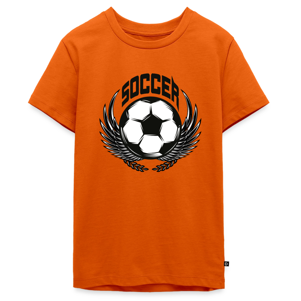 Fussball Premium Teenager T-Shirt - orange 
