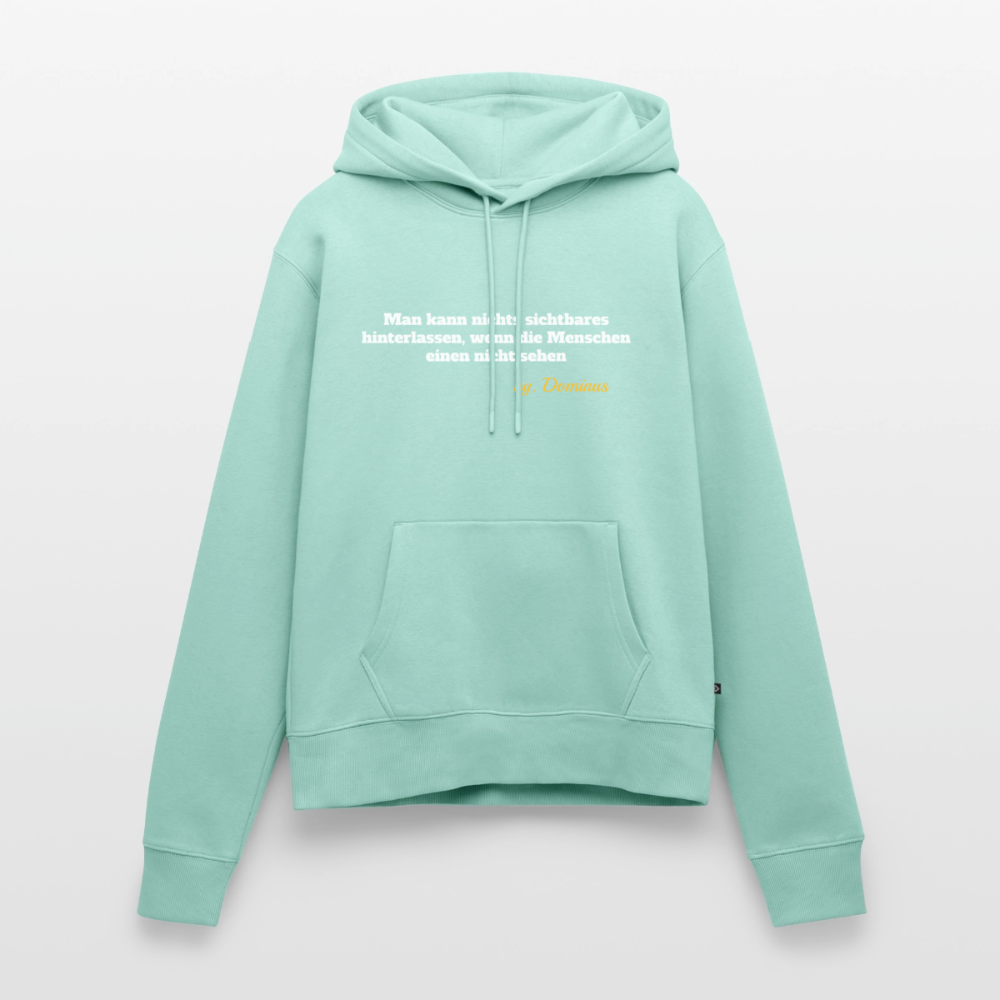 Zitat Aufdruck Premium Hoodie Women - mint 