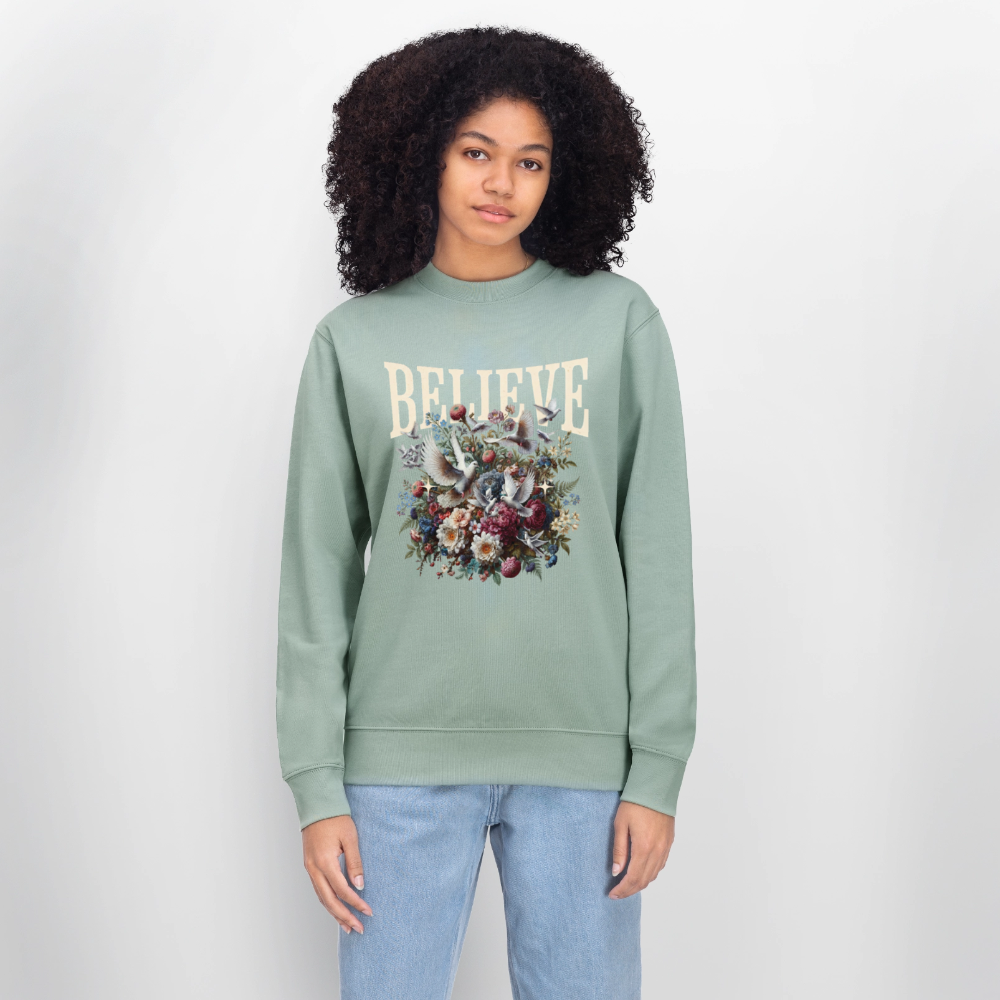 BELIEVE Premium Sweatshirt - aloe