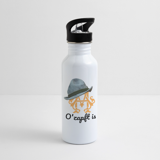 O´zapft is Trinkflasche - white