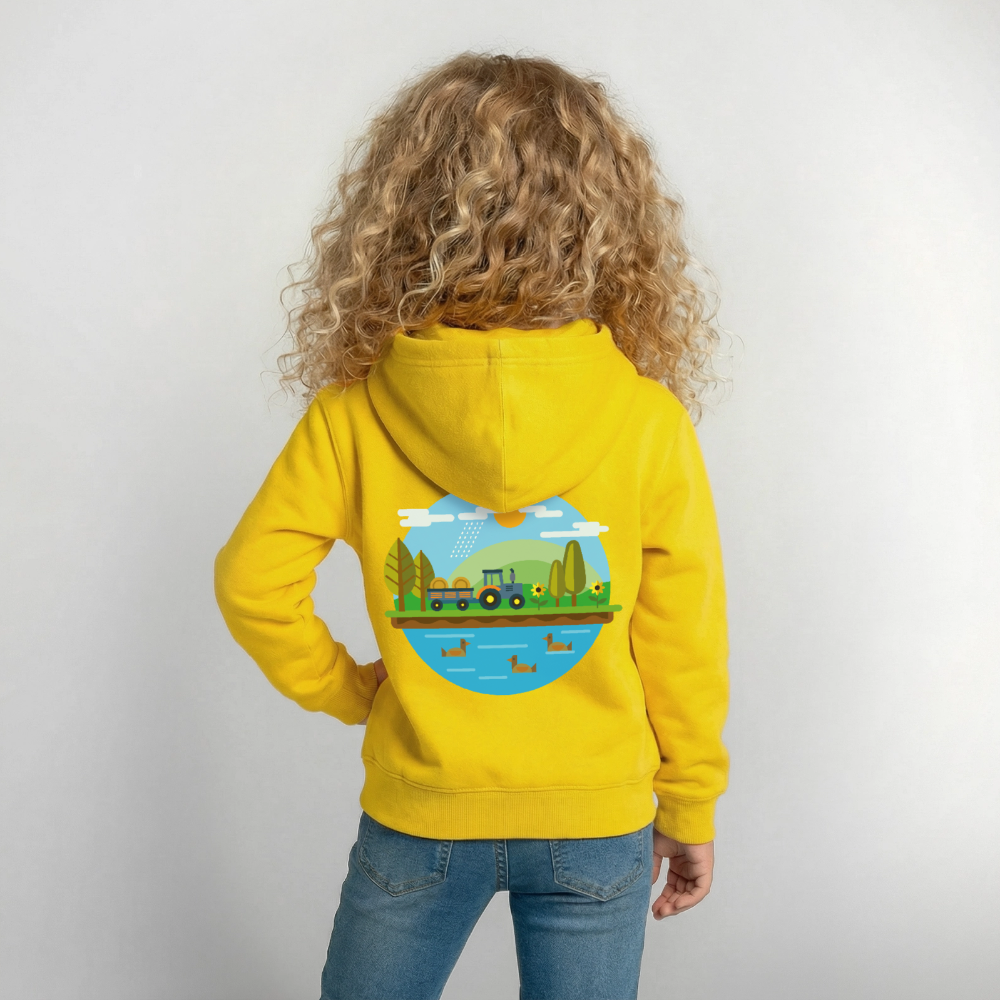 Bauernhof Kinder Hoodie - yellow