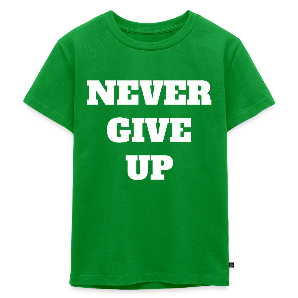Never give up Premium Kinder T-Shirt - green