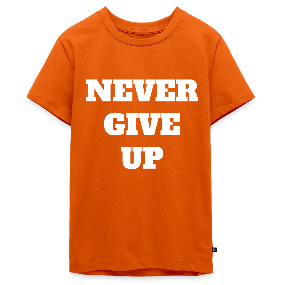 Never give up Premium Teenager T-Shirt - orange 