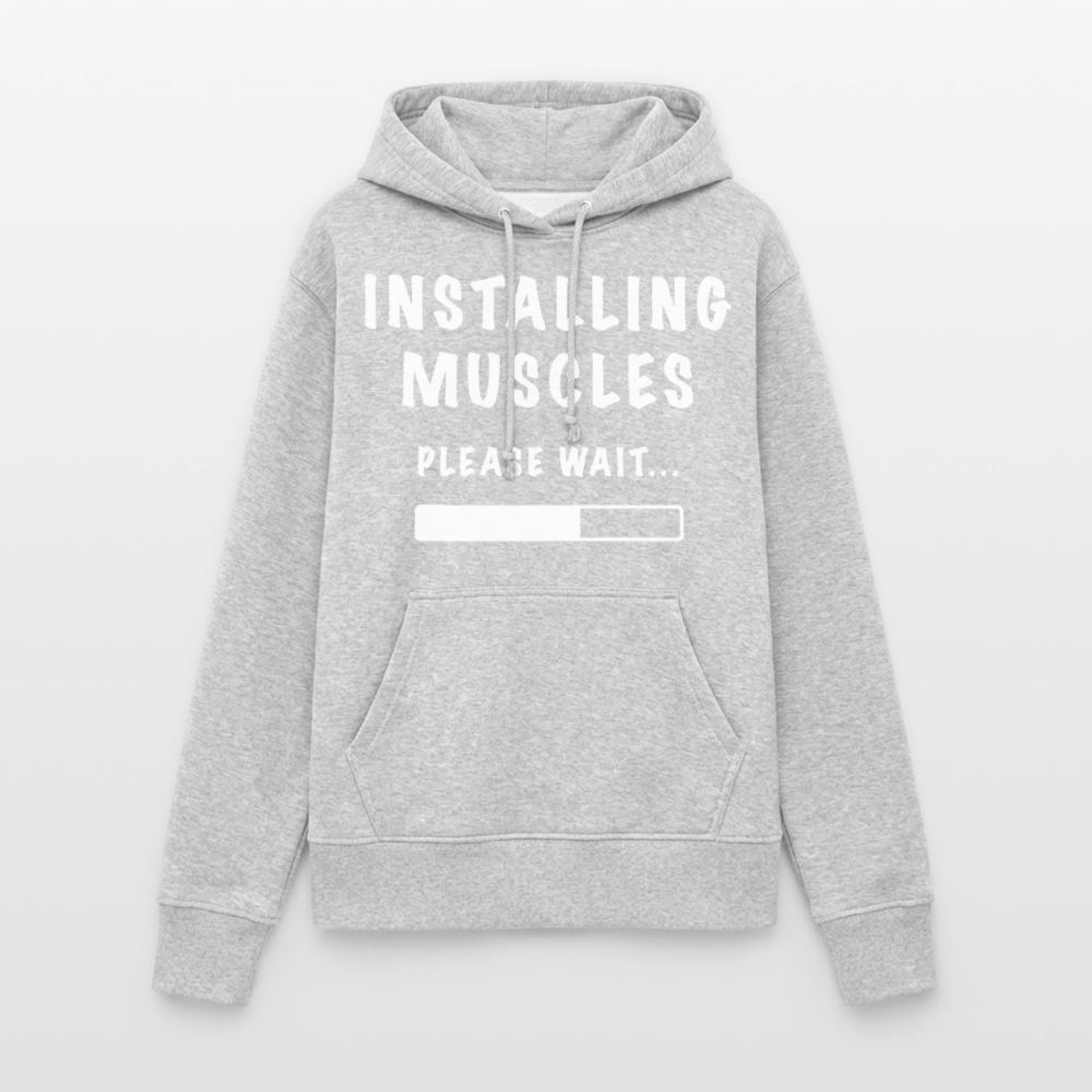 INSTALLING MUSCLES Hoodie - light heather grey