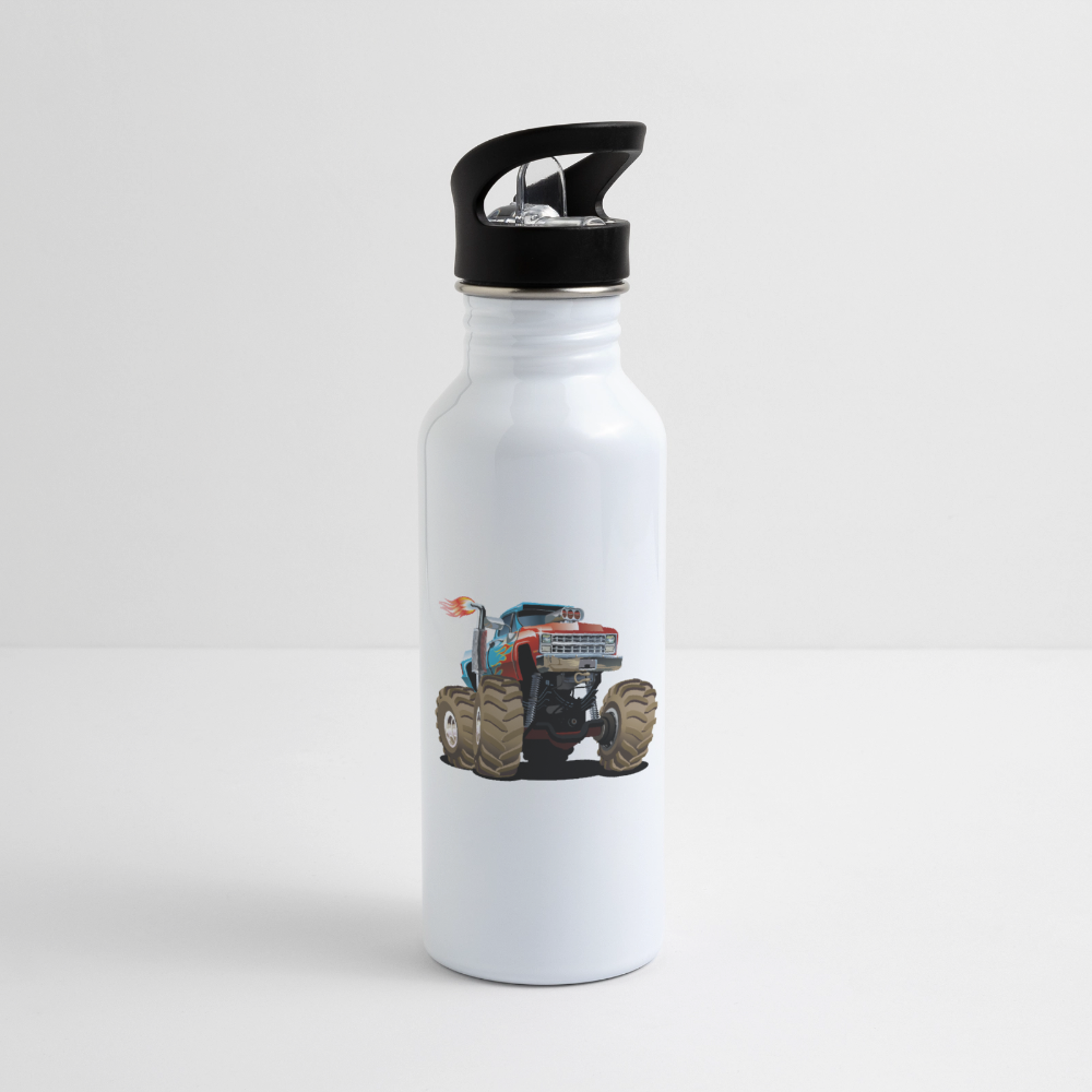 Monster Truck Flasche - white