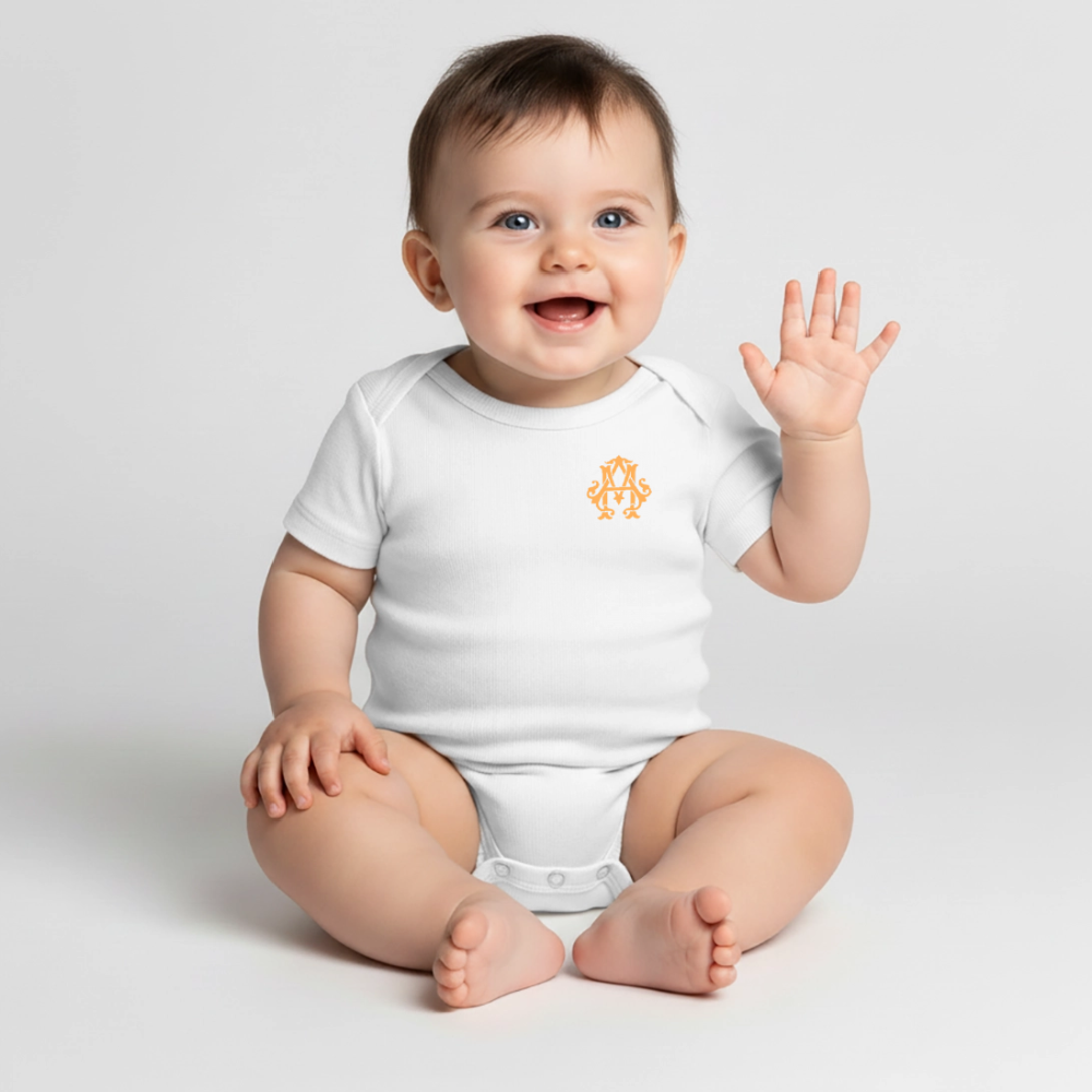 adligemotivation Premium Logo Baby Kurzarm-Body - white