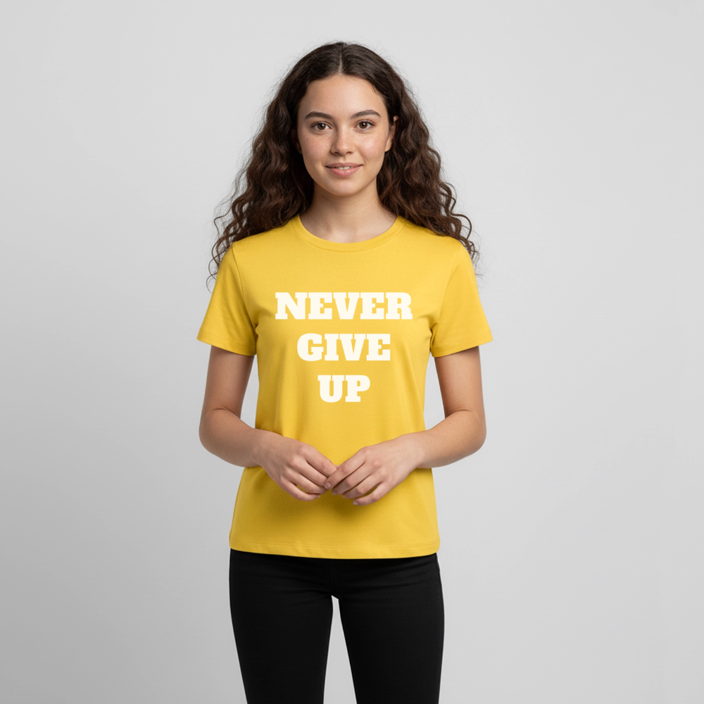 Never give up Premium Teenager T-Shirt - sun yellow