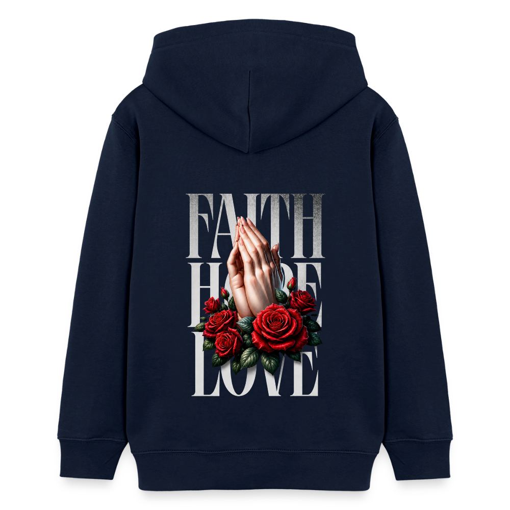 FAITH, HOPE, LOVE Premium Hoodie - navy
