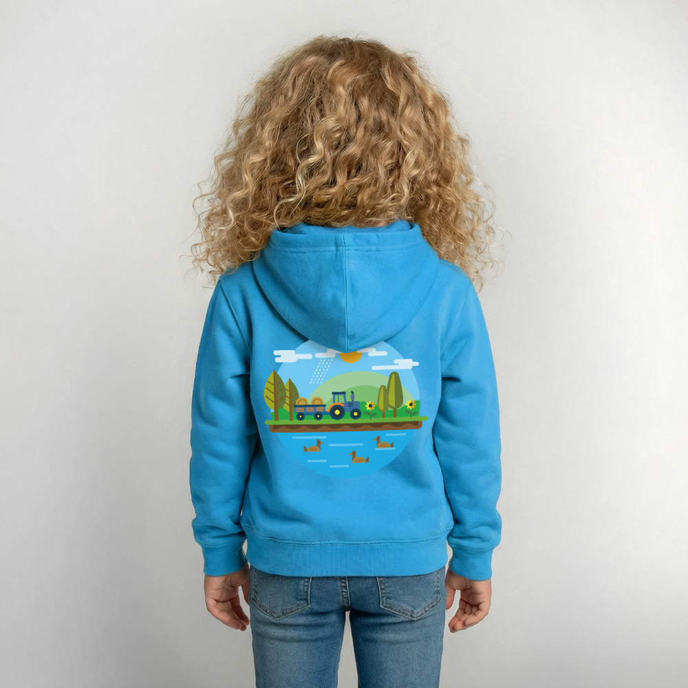 Bauernhof Kinder Hoodie - sea blue