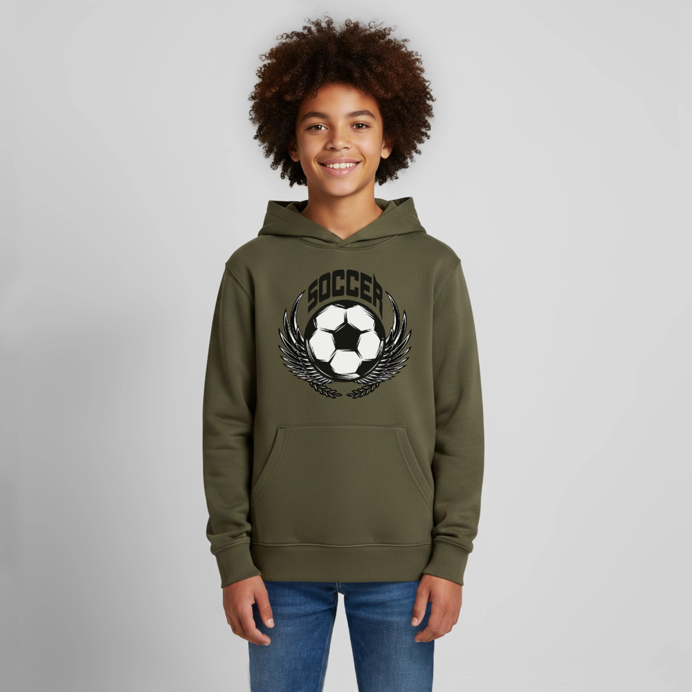 Soccer Premium Teenager Hoodie - khaki