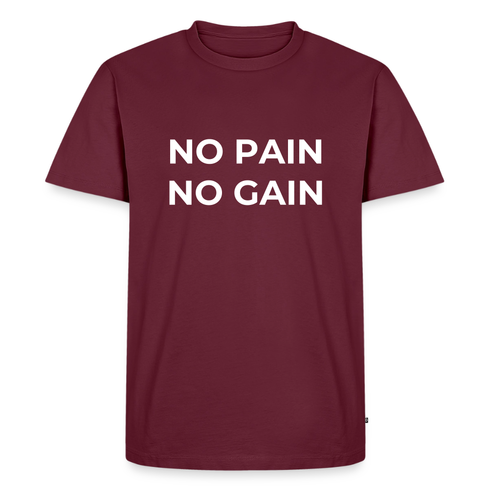 NO PAIN NO GAIN T-Shirt - burgundy